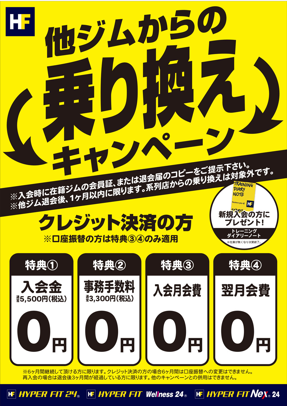 他ジムからの乗り換えキャンペーン