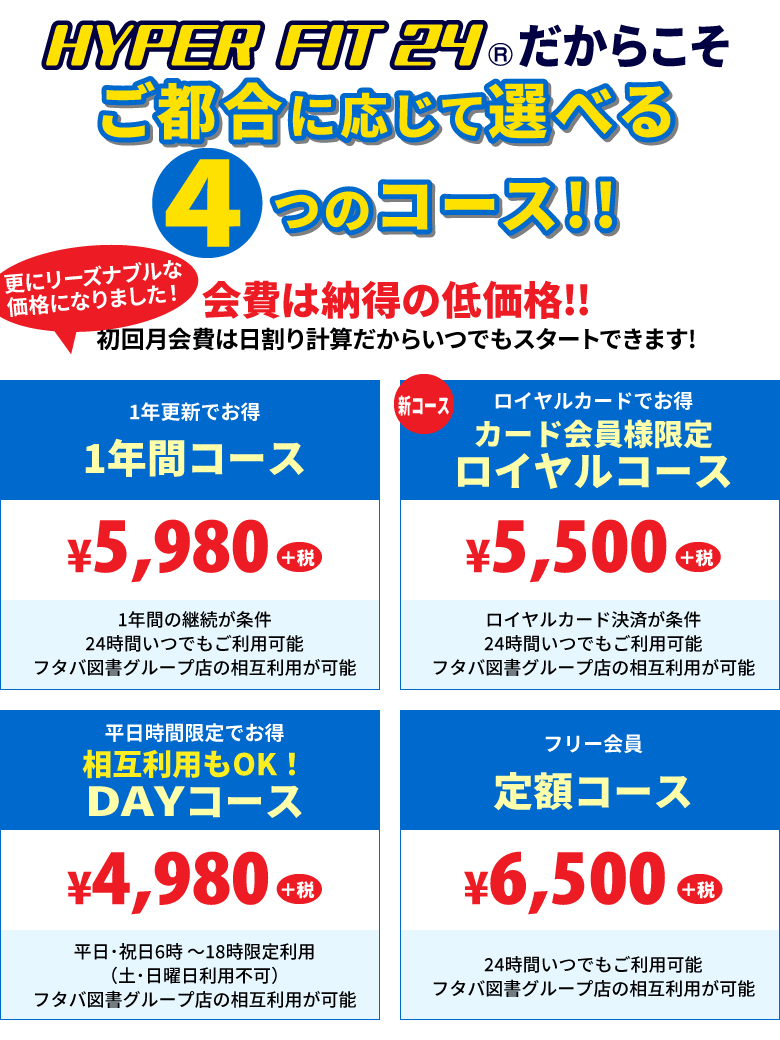 選べる料金コース